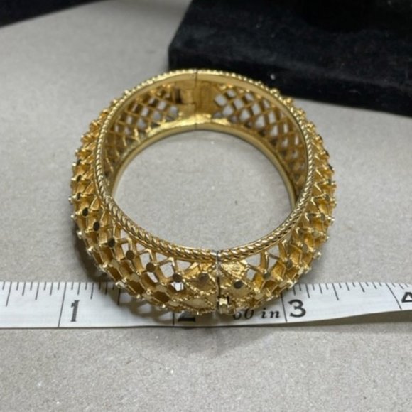 Marcel Boucher Gilded Gold Trellis Bracelet 1950's in Perfect Condition - Picture 11 of 14